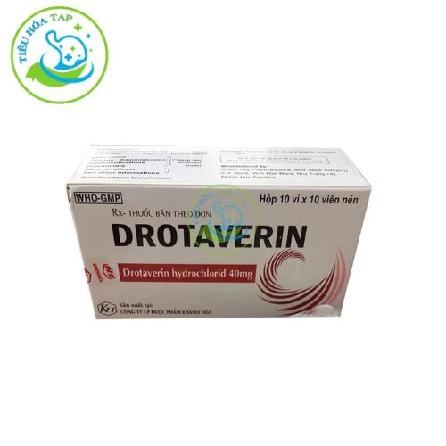 Drotaverin 40mg Khapharco - Hộp 10 vỉ x 10 viên